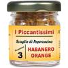 I Piccantissimi - HABANERO ORANGE peperoncino piccantissimo in vasetto da (13 gr) - Scaglie di Peperoncino piccante a lunga conservazione - peperoncino Habanero coltivato in Italia (300.000 SHU)