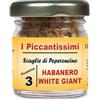 I Piccantissimi - HABANERO WHITE GIANT peperoncino piccante in vasetto da (13 gr) - Scaglie di Peperoncino a lunga conservazione - peperoncino Habanero coltivato in Italia (300.000 SHU)