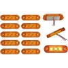 Formplas 10 x LED Luci di Posizione Laterali Indicatore Ingombro Giallo Arancia Ambra Camion Rimorchio Furgoni 12v 24v
