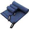 Fosdaling Set di 3 asciugamani in microfibra, grandi 200 x 100 cm e 2 piccoli 80 x 40 cm, ad asciugatura rapida, per asciugamano da viaggio, asciugamano da bagno, asciugamano da fitness e sport, asciugamano da