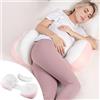 Chilling Home Cuscino Gravidanza per Dormire, per chi Dorme sul Fianco, Cuscino Regolabile e Portatile, per Donne e chi Dorme sul Fianco con Fodera Traspirante (Rosa)