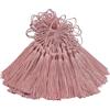 Hetuyon 100 pezzi mini ciondoli nappe setose fatti a mano per segnalibri fai da te, creazione di gioielli, borse, portachiavi decorativi, ghirlande e accessori per feste (Rosa Cipria)