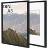 RUN HELIX Cornice portafoto A3, 29,7 x 42 cm, set da 2 pezzi, A3, in legno con passepartout bianchi, per conservare i vostri preziosi ricordi