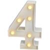 JANDEI - Lettere LED, Numeri Luminosi, Figura a Cuore, 22cm, con Luce Calda per Decorazione e Atmosfera, Luci Notturne Scrivania, Compleanni, Matrimoni, Vetrine. Funzionano con batterie AA (4)