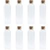 WYAN 8 Pezzi 30ml Bottigliette Di Vetro Piccole, Vasetti Vetri Piccoli Con Tappo Sughero, Mini Bottiglie Vetri, Adatto per Decorazioni Artigianali DIY