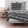 Mixibaby - Biancheria da letto con copripiumino e federa, in cotone, 135 x 200 cm, 155 x 220 cm, 200 x 200 cm, 200 x 220, design moderno (155 x 220 cm, modello: Magnolia D12)