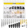 Mardatt 256 distanziatori esagonali M3 maschio femmina, distanziatori esagonali placcati in nichel/ottone/nylon, kit assortito di dadi esagonali filettati maschio-femmina, per il fissaggio di circuiti