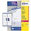 Avery 054470 Scatola da 100 Fogli d'Etichette Laser, 99.1 x 33.9