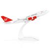 QIYUMOKE 1/400 VAA Airlines 747 - Modello di aereo in lega 747 in metallo pressofuso con supporto (15,2 cm) Boeing 747 per gli appassionati di aviazione, regalo o collezione da esposizione da tavolo