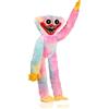 wiztex Huggy Wuggy Poppy Playtime Peluche 40 cm Arcobaleno Morbido e Divertente Peluche | Giocattolo di peluche Kids Friends per bambine, regalo per giocatori e fan di YouTube (colorato)