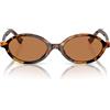 Miu Miu Occhiali da Sole MU04ZS 19P2Z1 Marrone/Marrone Donna