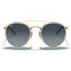 Ray-Ban Occhiali da Sole RB3647N 91233M Round Double Bridge Oro/Blu Unisex