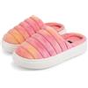 Brandsseller Pantofole da donna, super morbide, in peluche, antiscivolo, design trapuntato, blu navy, 36/37 EU