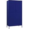 vidaXL Armadio Blu Marino 90x50x180 cm in Acciaio