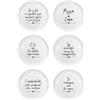 IlGruppone Set di 6 Pezzi Piatti per Pizza Grandi in Melamina Ø 33 Cm Piatto Cucina Pizze Piatti Piani XXL Decorati con Scritte Moderni Certificati Contatto Alimentare