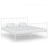 NITCA Giroletto Nero in Metallo,Giroletto Matrimoniale, trutture Letto Matrimoniale, Letto Ferro Battuto,Struttura Letto Singolo,Letto Singolo Struttura Piattaforma, Bianco 180 x 200 cm