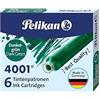 PELIKAN CARTUCCE 4001 PELIKAN TP/6 PER STILOGRAFICHE ASTUCCIO 6 PZ VERDE SCURO 300087