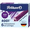 PELIKAN CARTUCCE 4001 PELIKAN TP/6 PER STILOGRAFICHE ASTUCCIO 6 PZ VIOLA 301697