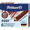 PELIKAN CARTUCCE 4001 PELIKAN TP/6 PER STILOGRAFICHE ASTUCCIO 6 PZ MARRONE 311928