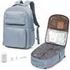 suradar Zaino Sottovuoto Viaggio, Zaino con Sottovuoto Incorporato Travel Trunki 2.0 Bagaglio a Mano Easyjet 45x36x20 Zaini da Viaggio Aereo con 14 Pollici Porta PC Blu chiaro