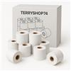 Terryshop74 Rotoli Termici 57mm x 30m Anima 12mm - Confezione da 10 Rotolini per Registratore di Cassa, POS e Stampanti Fiscali - Carta Termica Alta Qualità Senza Bisfenolo A (BPA Free)