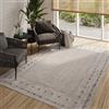 TAPISO Melissa Tappeto Esterno Interno Pelo Corto Testure Piatta Moderno Monocromatico Tonalità Grigio Chiaro Outdoor Indoor Oeko-Tex Terrazza Balcone Soggiorno Cucina 160 x 230 cm
