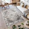 TAPISO Valley Tappeto Soggiorno Pelo Corto Design Moderno Vintage Motivo Classico Tradizionale Ornamenti Sfumato Bianco Grigio Salotto Camera Sala Ufficio Oeko-Tex 200 x 300 cm