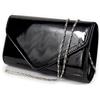 Emila Pochette vernice nera lucida donna elegante da ragazza signora cerimonia matrimonio borsa a mano piccola clutch borsetta sera giorno Nero primavera estate 2025