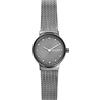 Skagen Freja Orologio per donna, movimento al quarzo con cinturino in acciaio inossidabile o in pelle, Grigio carbone, 26MM