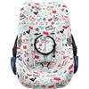 JYOKO KIDS Rivestimento per seggiolino auto in cotone compatibile con Maxi Cosi Cabriofix City Streety (Dino Party)