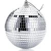 YeahBoom Palla da Discoteca,15cm Disco Mirror Ball,Specchio Decorativo Sfera,Sfere da Discoteca a Specchio,per Decorazione Dell'Albero di Natale,Decorazioni per Feste Scintillanti