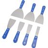Fabater Set di 7 spatole per stucco, 1, 1,5, 2, 2,5, 3, 4, 5, raschietto, spatola per stucco, raschietto per vernice, attrezzo raschiante, antiruggine, rimuovere carta parati