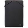 HP Custodia Protettiva Reversibile per Laptop Portatili fino a 15,6 Pollici, Profilo Sottile e Senza Cerniera, Tessuto in Neoprene Disinfettabile e Lavabile in Lavatrice, Colore Grigio/Malva