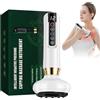 Horuili® Raschietto elettrico, raschietto massaggiatore elettrico, apparecchiatura Gua Sha per uso domestico, massaggio corpo intero, Gua Sha, Coppettazione (bianco)