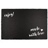 Finest Folia Piatto da portata in ardesia, 30 x 20 cm, con stampa UV, decorazione per servire, sottobicchieri in ardesia a buffet, impermeabile, RVX001 (05 Made with love)