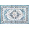 Carvapet Lavabile Tappeto Corridoio 150x210cm Antiscivolo Tappeti Runner Passatoia Lungo Sottile Blu Tappeti di Zona per Camera da Letto Soggiorno Cucina