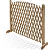 VERDELOOK Griglia Flexy, grigliato in legno estensibile fino a 120cm e alta 150cm ciliegio, Marrone