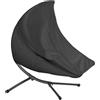 EKQSGLC Copertura Sdraio Sospesa con Cerniera e Coulisse, Coperture Lettino Sospesa Impermeabile, 600D Tessuto Oxford - Nero