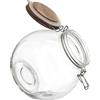 COOK CONCEPT, KA0367, Barattolo portaoggetti in Vetro Trasparente con Tappo in Acacia, Design Moderno ed Elegante, ermetico, Ideale per Pasta, Frutta secca, spezie - 1L, Naturale