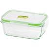GIO'STYLE Contenitore per Alimenti in Vetro - 0,8L - Chiusura Ermetica - Rettangolare - Made in Italy - Adatto a Frigorifero, Freezer, Microonde - Linea 2 in 1 Vetro