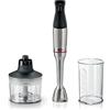 Bosch - Frullatore ErgoMaster, Serie 6, 1200 W, QuattrBlade System Pro, Accessori inclusi, Acciaio inossidabile, MSM6M830