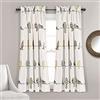Lush Decor Rowley - Coppia di tende filtranti per la luce, 132 x 160 cm (larghezza x lunghezza), stampa floreale colorata, tende stravaganti e giocose per camera da letto, soggiorno o sala da pranzo