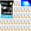 Alopee Confezione da 30 Lampadine T10 Led W5W 12V Blu Auto Lampadine Posizione Led, Mini Acrilico Ricambio per 194 168 T10 2825, Spia del cruscotto, Luci Targa, Luci del Bagagliaio, Luci Porta
