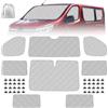 Soekodu 8 pezzi di ricambio per parabrezza camper 2001-2014 Renault Trafic SWB, protezione solare per parabrezza con custodia, 100% occlusione