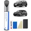 PARTS4EV LR7H - Set di penne per ritocco, colore grigio indium, compatibile con VW/Volkswagen con corrispondenza esatta per scheggiature e graffi