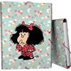Grafoplás Grafoplas - Cartella scolastica Mafalda Pigiama, 3 fogli, cartone foderato, copertina rigida, formato foglio, plastificato morbido, morbido al tatto, certificato FSC, perfetto materiale scolastico