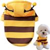 Generic Costumi per cani da ape | Costume da ape per cani di Halloween con cappuccio per animali domestici - Halloween Natale Cosplay vestito con cappuccio per cani di piccola taglia media