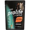 Generico Prolife umido per gattini, alimento completo per gatti cuccioli, senza cereali, monoproteico, gusto POLLO | 12 bustine da 85 grammi l'una