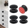CcHhyyt 4 Pezzi Maniglie Autoadesive Per Armadi Pomelli autoadesivi in alluminio Per Cassetti Pomelli Neri Maniglie Ausiliarie Per Cassetti Armadi da Cucina Frigorifero Porta Scorrevole (Nero)