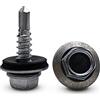 DOJA Barcelona DOJA industrial | VITI AUTOFILETTANTI PER METALLO M4 | PACK 100 | 4,2 x 19 mm | Viti autoperforanti testa esagonale con rondella | Autofilettanti in acciaio per fissaggio carrozzeria Legno Lamiera